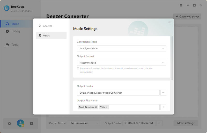 deekeep settings