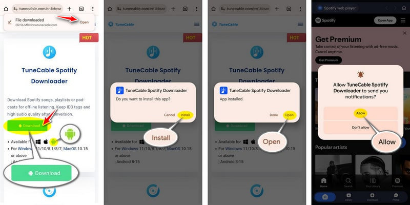 TuneCable Spotify Downloader for Android