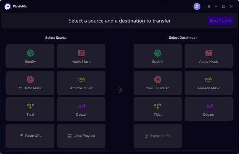 playlistgo interface