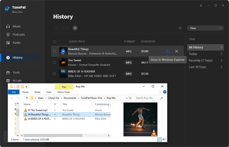 tunepat music one converted spotify music