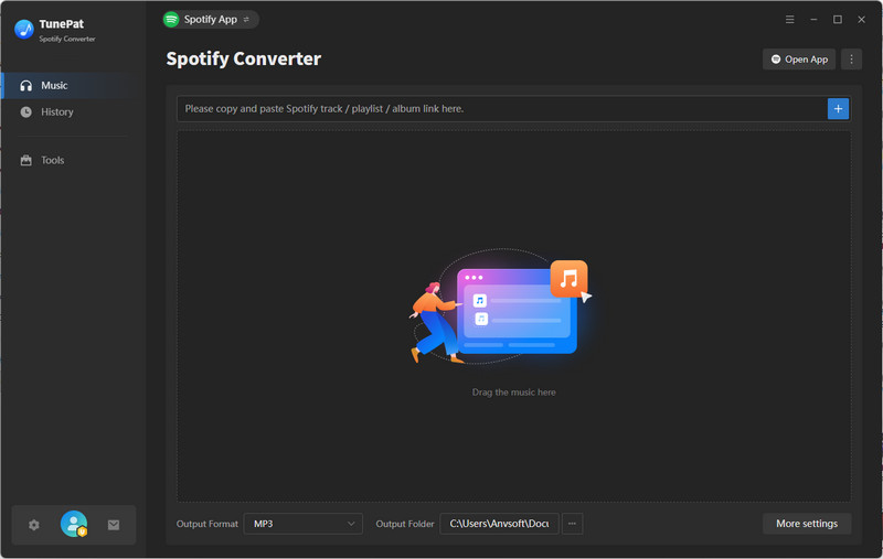 TunePat Spotify Converter interface