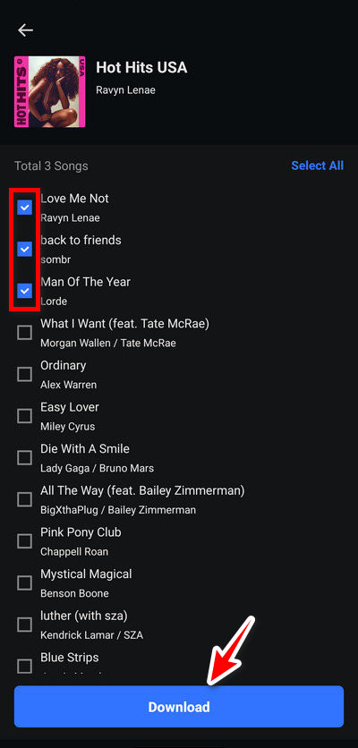 tunecable spotify apk select songs