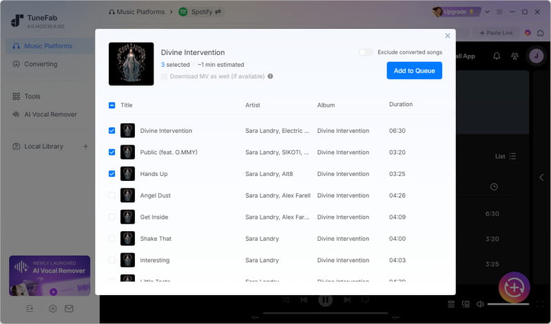 add spotify music to tunefab