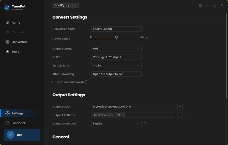 select mp3 output format