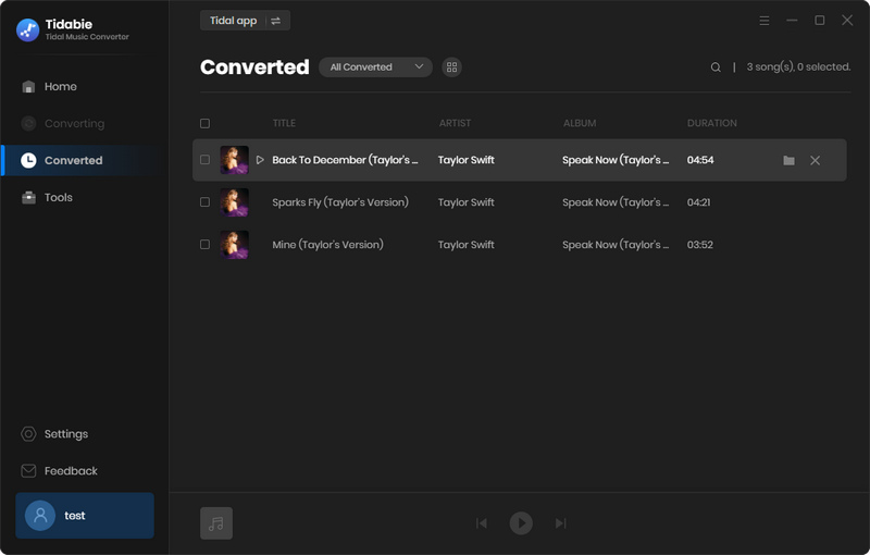 tidal music to local pc