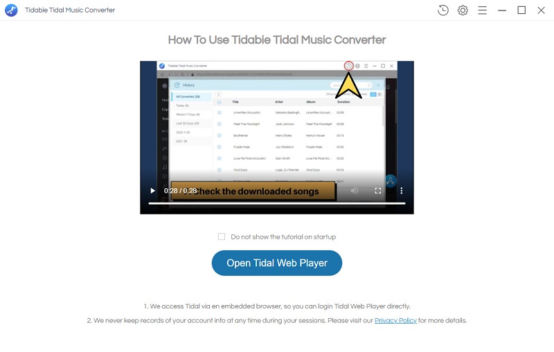 open tidal music converter